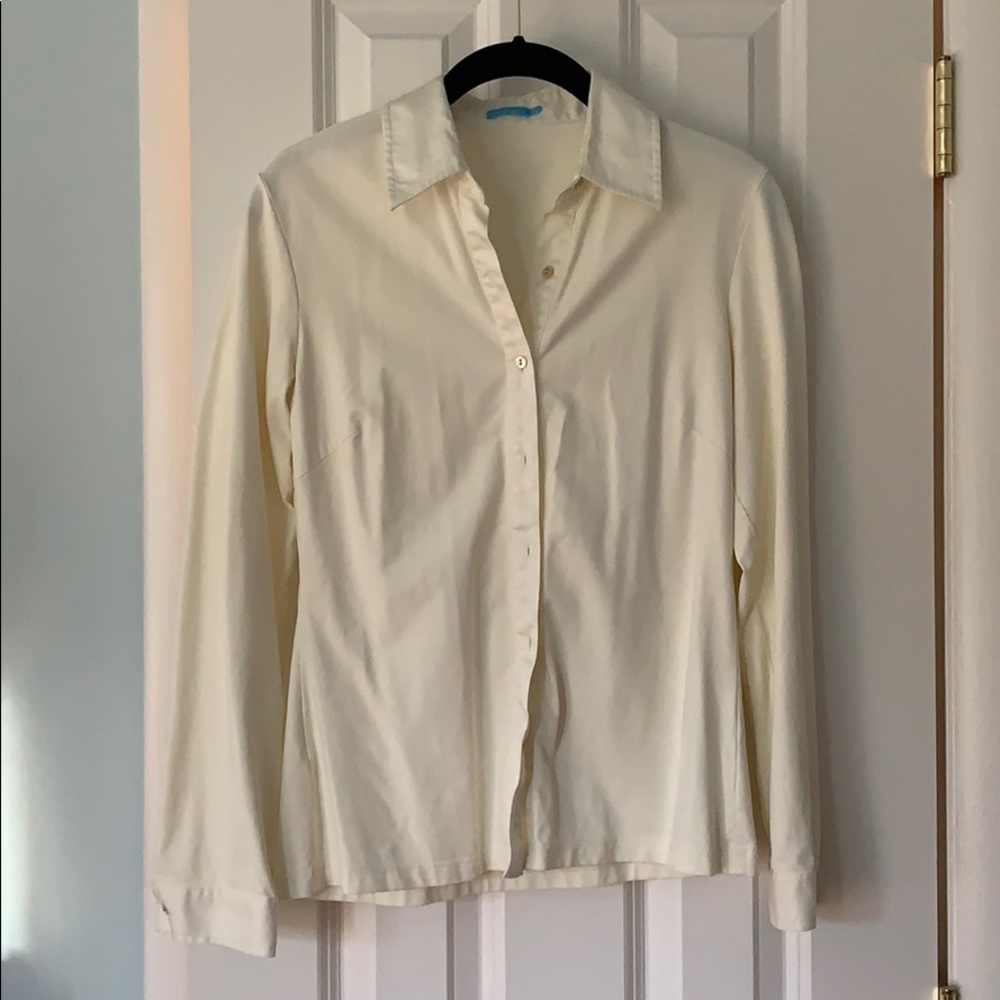 J. McLaughlin off-white Betty shirt